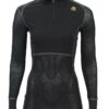 Aclima-WoolNet Polo Zip Trøye Dame Sort-101636-Sporten Bagn-1